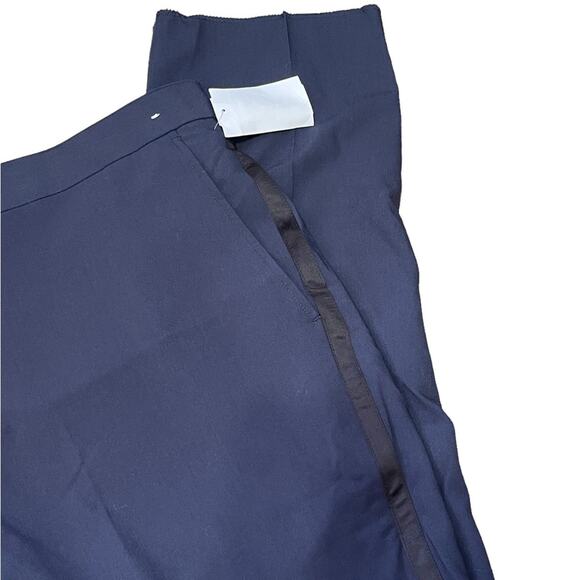 Nordstrom Rack Mens Trim Fit Navy Blue Tuxedo Dress Pants Size 42 NWT Raw Hem - Picture 11 of 14